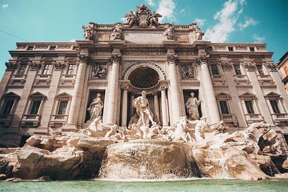 Fontana di Trevi rome italy school trips