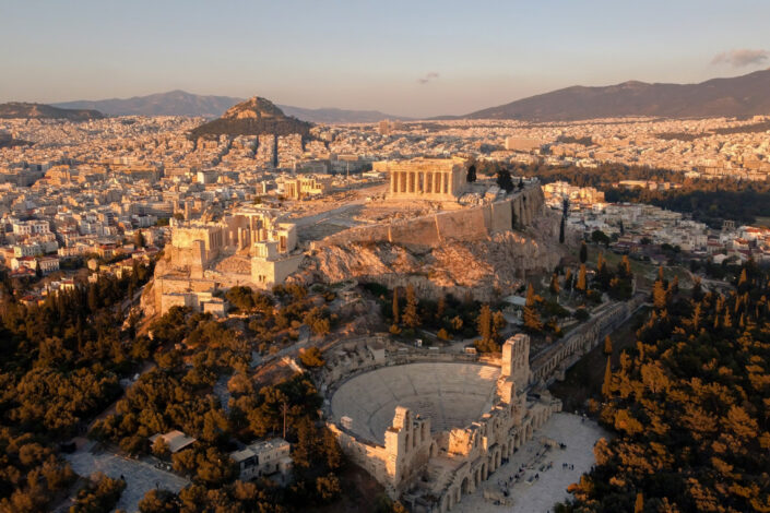 aerial view of Athens aerial view of Athens