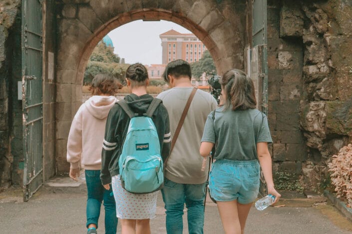 group of students on a school trip group of students on a school trip