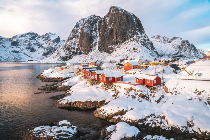 Norwegian coastal houses Norway School Ski Trips